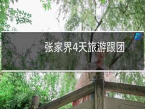 张家界4天旅游跟团