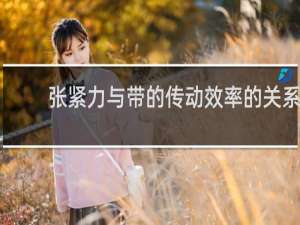 张紧力与带的传动效率的关系