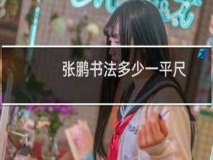 张鹏书法多少一平尺