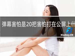 弹幕害怕是 把害怕打在公屏上什么梗