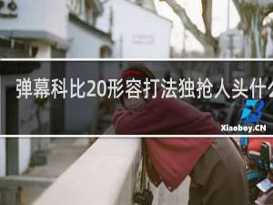 弹幕科比 形容打法独抢人头什么梗