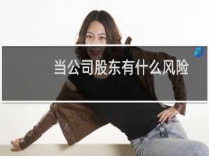 当公司股东有什么风险