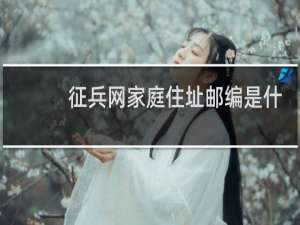 征兵网家庭住址邮编是什么意思