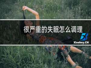 很严重的失眠怎么调理