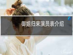 御姐归来演员表介绍