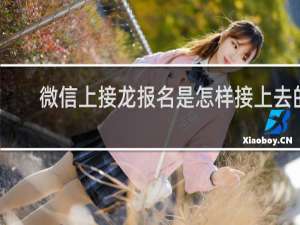 微信上接龙报名是怎样接上去的