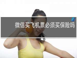 微信买飞机票必须买保险吗