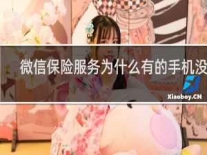 微信保险服务为什么有的手机没有
