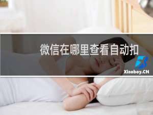 微信在哪里查看自动扣费项目