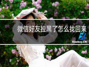 微信好友拉黑了怎么找回来