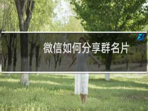 微信如何分享群名片