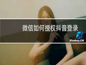 微信如何授权抖音登录