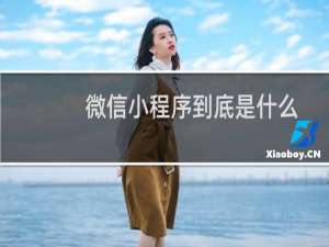 微信小程序到底是什么