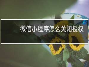 微信小程序怎么关闭授权