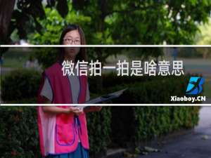 微信拍一拍是啥意思