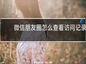 微信朋友圈怎么查看访问记录