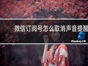 微信订阅号怎么取消声音提醒