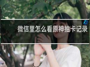 微信里怎么看原神抽卡记录