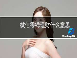 微信零钱理财什么意思