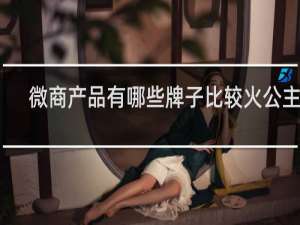 微商产品有哪些牌子比较火公主家