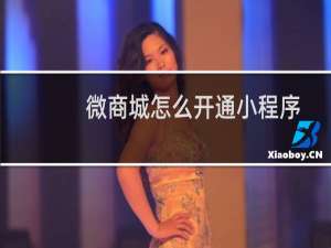 微商城怎么开通小程序（微商城怎么开通）