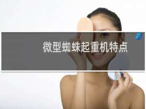 微型蜘蛛起重机特点