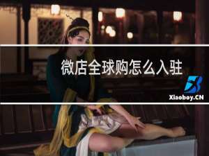 微店全球购怎么入驻