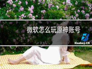 微软怎么玩原神账号