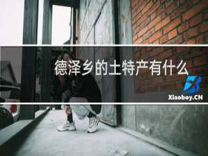 德泽乡的土特产有什么