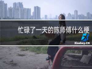 忙碌了一天的陈师傅什么梗