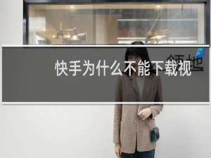 快手为什么不能下载视频