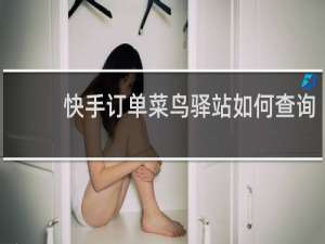 快手订单菜鸟驿站如何查询