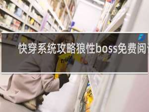 快穿系统攻略狼性boss免费阅读
