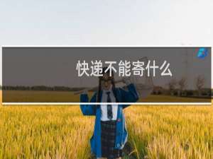 快递不能寄什么