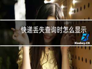 快递丢失查询时怎么显示