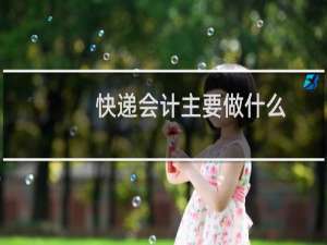 快递会计主要做什么