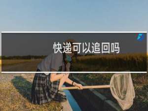 快递可以追回吗