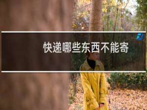 快递哪些东西不能寄