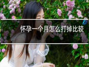 怀孕一个月怎么打掉比较安全些