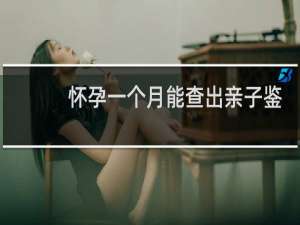 怀孕一个月能查出亲子鉴定吗
