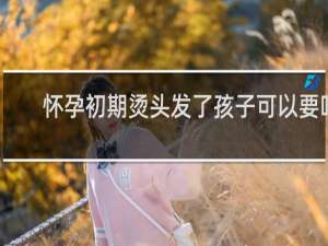 怀孕初期烫头发了孩子可以要吗