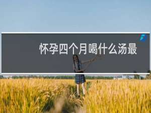 怀孕四个月喝什么汤最好（怀孕四个月吃什么好）