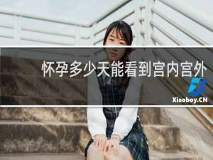 怀孕多少天能看到宫内宫外