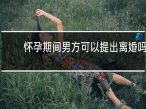 怀孕期间男方可以提出离婚吗