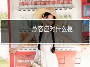 怂容应对什么梗