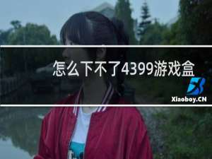 怎么下不了4399游戏盒