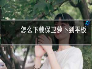 怎么下载保卫萝卜到平板