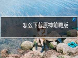 怎么下载原神前瞻版