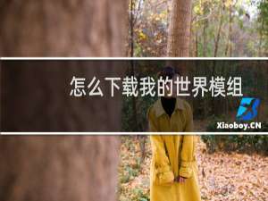 怎么下载我的世界模组