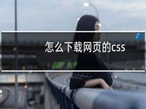 怎么下载网页的css